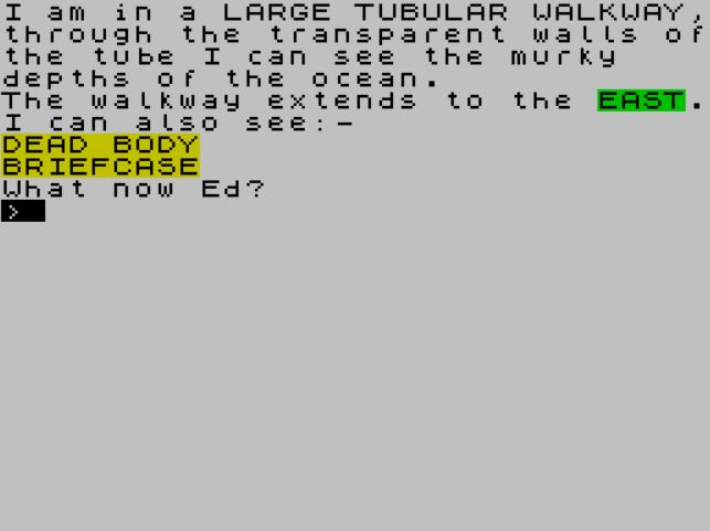 Seabase Delta - ZX Spectrum game screenshot (1985) by Firebird